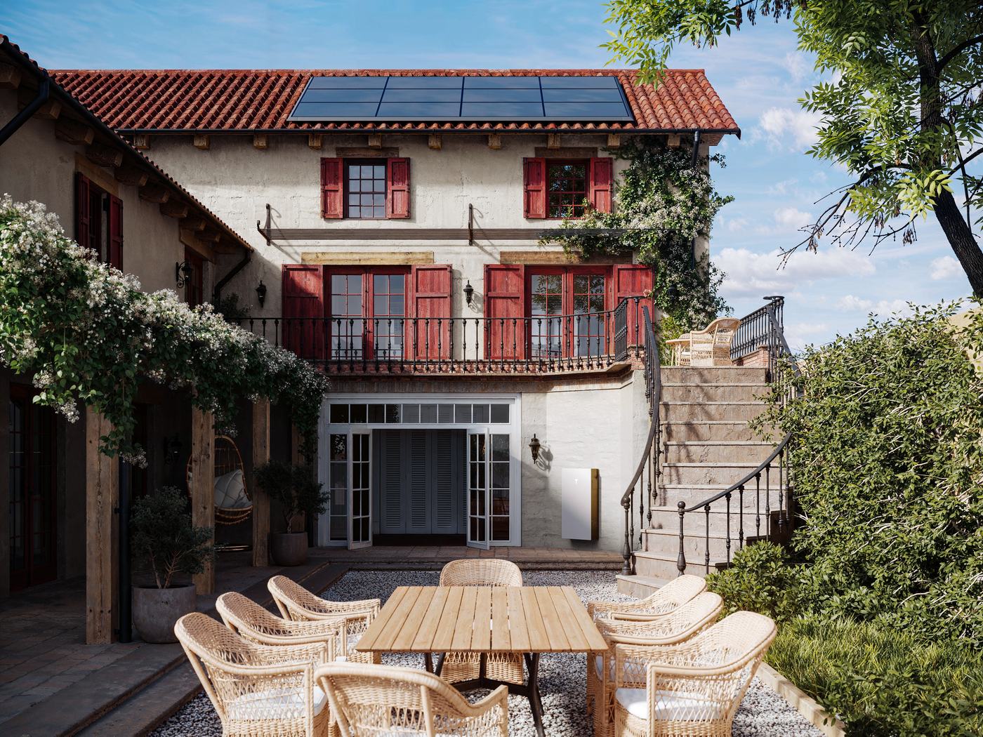 Tesla Powerwall 3 bij een woning met zonnepanelen: naast een bestaande omvormer of DC-gekoppeld